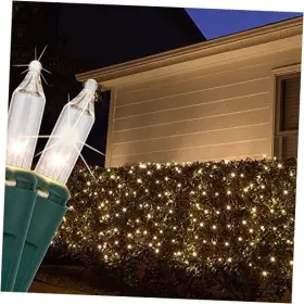 15253-1 Wintergreen Corporation 150 Count Christmas Net Lights 4 X 6 Ft Green Wire Decorative Clear Twinkle