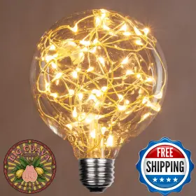 B07gfxx5tc Wintergreen Lighting Ledimagine Fairy String Light - Led Globe Pendant Bulb Warm White