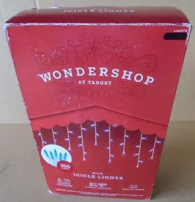 E98543 Wondershop 300 Icicle Lights Blue/white Wire