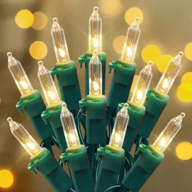 Woohaha 744110304220 Outdoor Christmas Lights 120v Ul Certified 2 Pack 13ft 50 Mini String Li