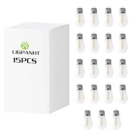 Xclight 763423560482 S14 Led Replace Light Bulbs For Patio String Shatter-resistant 15pack-a