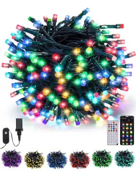 B0fhkhfxr1 Xewea 200 Led 66ft Rgb Color Changing Christmas String Lights Outdoor/indoor