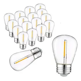 Xizhida 796826254771 S14 Outdoor String Light Bulbs 1w Replacement 11w Incandescent Bulb 2200k 16
