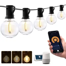 Il-120v-60w Xmcosy Patio Lights Smart Outdoor String 50ft G40 Globe Light