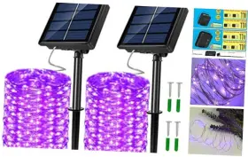 Yahe Technology Ltd. 746593908674 2 Pack Solar Powered Fairy String Lights Outdoor Waterproof 8 Modes Twinkle