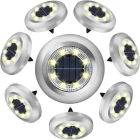 Yakalla 750073455169 Solar Lights Outdoor 8 Pack Garden For Pathway Yard Deck Lawn Pa