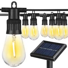 Yescom 767571325863 2pcs 48ft Solar String Lights Shatterproof Lamps Patio Cafe Christmas D Cor