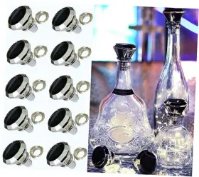 Zsps-10c Yiting Solar Diamond Shaped Wine Bottle Cork Lights 10 Pack String Cool White