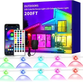 Yxy-004 Yocrostar 200ft Permanent Outdoor Light Rgb Eaves Lights With App Control Remote Diy Ip67