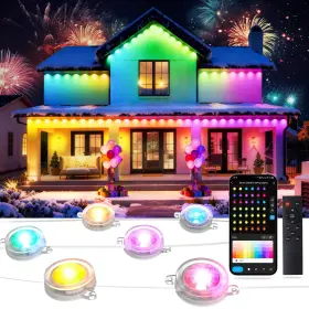 Rgbic-ol100 Yulinkco New 100 Ft Outdoor Christmas Lights With 60 Color Changing Leds Music Sync