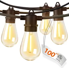 Yuyao Yunjin Electrical Appliance Co. Ltd. 313035883822 Addlon 100ft Outdoor String Lights Led Waterproof Patio With 32 Edison Di