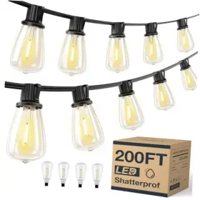 A090501010k09345 Yyyj Outdoor String Lights Waterproof Led Patio With Shatterproof 64 4 200ft