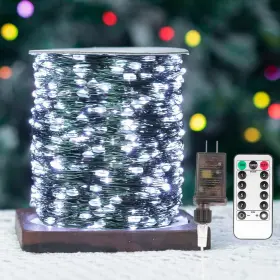 B0d6yr6x1d Zeluxdot 100ft 300led Waterproof Fairy String Lights Plug In 8 Modes