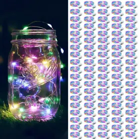 B0f43n9r2r Zgwj 100-pack 7ft 20 Led Battery Operated Fairy String Lights Party Wedding Deco