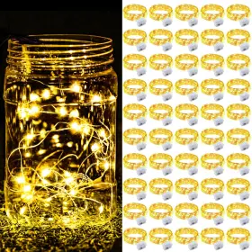 B0fd9q95c9 Zgwj 50 Pack Fairy Lights Battery Operated 7ft 20 Mini Led Silver Wire Twinkle