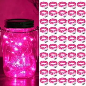 B0fdkr3g6f Zgwj 50 Pack 7ft 20 Led Fairy Lights Battery Operated Silver Wire 3 Modes