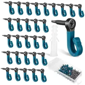 Kx-zhengmy-2096 Zhengmy 120 Sets Light Hanger Hooks For Christmas Outdoor Screw Green