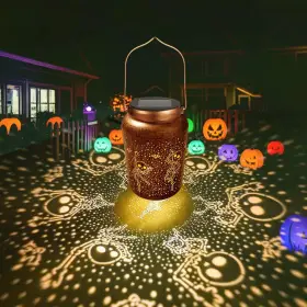 Hua-24 Zhongshan Lihang Lighting Co. Ltd. Halloween Decorations Solar Lanterns Outdoor Waterproof Skull Ghost Garden Decor