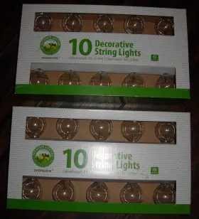 Zhongxin 700721457755 Two 2 String Lights - 10 Feet Set Decorative Indoor/outdoor New