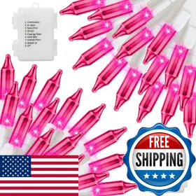 B0fx4kn7wr Ziczli 100 Led 2 Pack Pink Valentines Day Lights 17.4ft Battery Operated Mini S