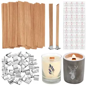 Sg-gy045-0304 Zynery 100 Set Wood Wicks For Candles Making Crackling Wooden Candle