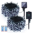 Woohaha Solar String Lights,total 144FT 400 200LED,2PACK, White New. Price: $37.11.