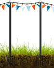 Land Voi Metal String Light Poles For Outside Hanging 2 PACK-10FT, Black New. Price: $49.90.