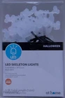 Halloween 2-10 Led Cool White Skeleton String Lights Black Wire Nib New. Price: $19.99.
