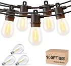Outdoor String Lights 100 Ft, Patio For Outside With Shatterproof S14 Bulbs, Wat New. Price: $163.05.