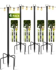 Lryxeg String Light Poles For Outside 4 Pack, Metal Outdoor 10FT, Black New. Price: $65.99.