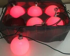Enchanted Forest Christmas Color Changing Light Set 6 Large Round Gumball Open. Price: $35.00.