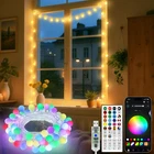 Omika 33FT 60 Led Changing Globe String Lights, Warm White & Multicolor Us New. Price: $42.74.