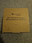 Newhouse Lighting Led Outdoor 50 Ft. Plug-in Globe Bulb String With 25 Soc. Price: $49.50.