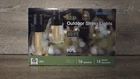 Jerritte Led Outdoor Waterproof String Lights 60 Feet 16 Bulbs New Box. Price: $34.95.