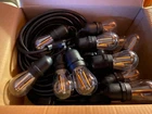 Brightech Ambience Edison Black Led Waterproof Outdoor String Lights, 48 Ft. New. Price: $39.95.