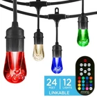 Enbrighten Cafe String Lights 12 Bulb 24' Led Multicolor Changing Indoor/outdoor Used. Price: $179.99.