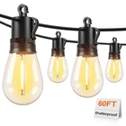 Brightever Led Outdoor String Lights, Patio With 17 60FT, Black New. Price: $31.43.