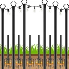 Ahrlhr 6 Pack String Light Poles Outdoor 10 Ft Forked Metal New. Price: $87.25.