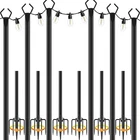 6 Pack 10 Ft Heavy Duty Metal String Poles Adjustable Outdoor Lighting ... New. Price: $126.19.