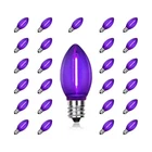 Chysuper Pack C7 Replacement Bulbs, Dark Purple Led Halloween 25, New. Price: $22.13.