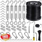 Blika 250FT String Light Hanging Kit, Stainless Steel Wire Rope New. Price: $57.99.