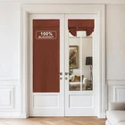 Nicetown Linen Door Curtains 100% Blackout - Self Stick Tie Up Shades Windo New. Price: $35.98.