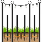 Letianpai 4 Pack String Light POLES,10 Ft Metal With Fork Outdoor New. Price: $87.79.