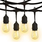 Fdw - 2 Pack Outdoor String Lights Patio Weatherproof Strand Edison Black Open. Price: $87.87.