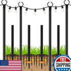 Letianpai 4 Pack 10FT Outdoor String Light Poles W/fork - Rustproof Metal New. Price: $78.14.