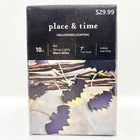 Place & Time Halloween Spooky Black String Lights 10 Ct 7' Warm Battery New. Price: $29.71.