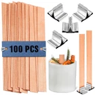 Wicks For Candles Making 100 Pcs (50 Sets) Long Wooden Candl.. New. Price: $10.99.