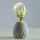 Walsport Table Lamp Edison Bulb Lights, Concrete Cement Grey Base Night... New. Price: $24.56.
