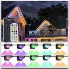 Permanent Outdoor Lights PRO,16.4FT With 10 Led Rgb Ic Smart Eave /black New. Price: $25.95.