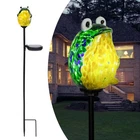 Afirst Solar Frog Garden Stake Lights Hand Blown Glass Decorative Path... New. Price: $39.48.